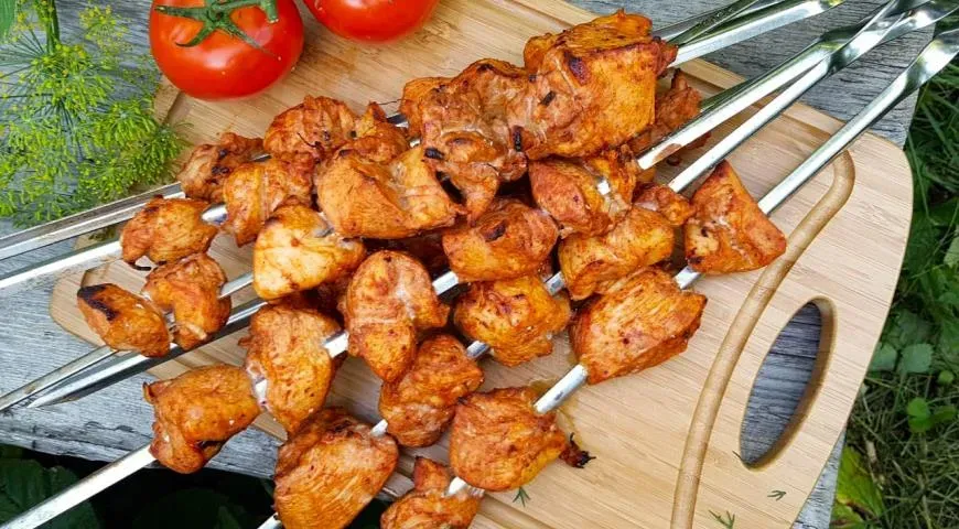 Schaschlik vom Hähnchen